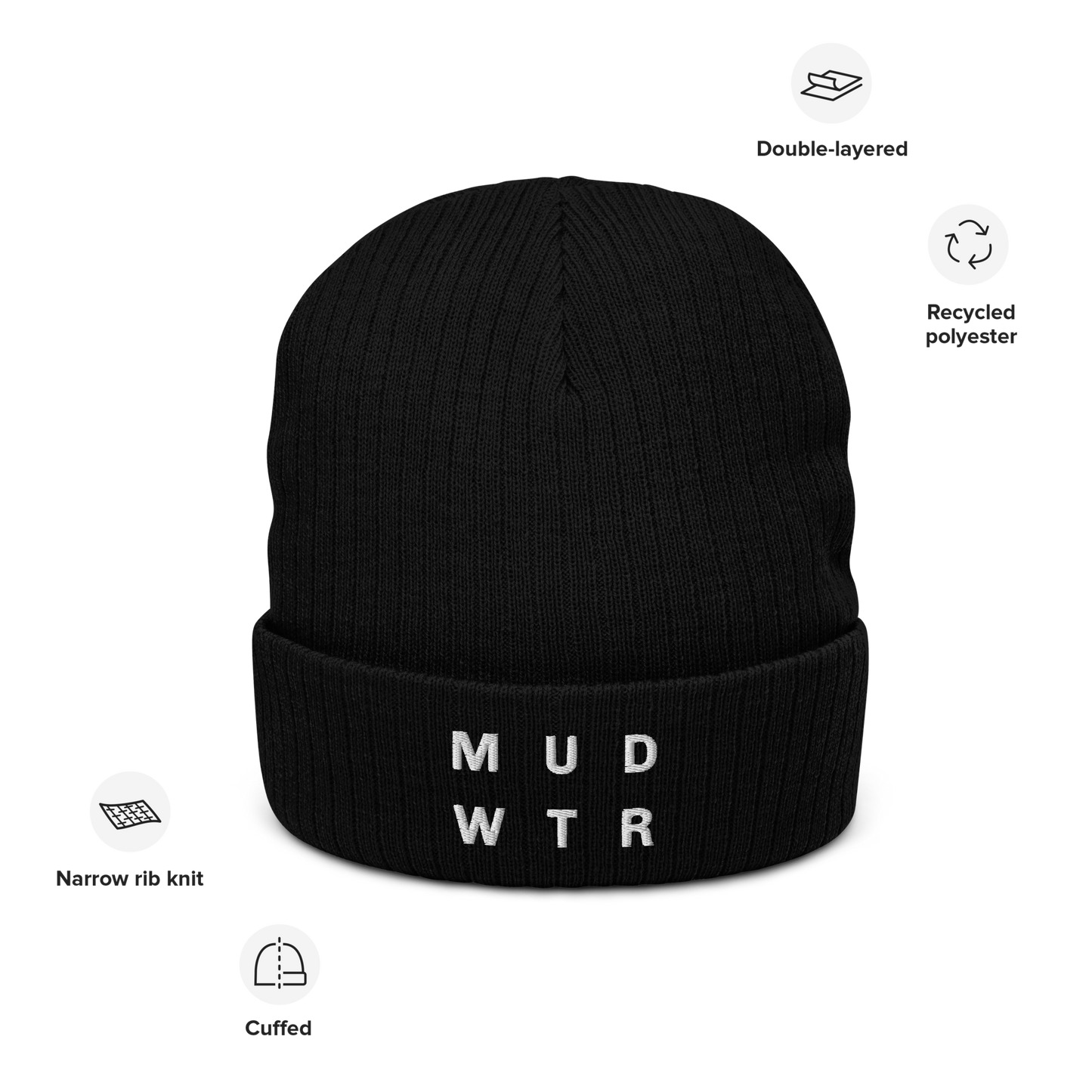 mud-wtr-beanie-z6 ribbed-knit-beanie-black-front-6478f6ebb8db4.png