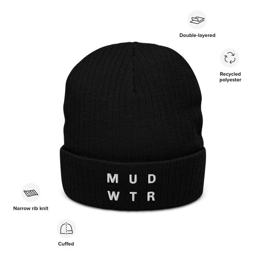 mud-wtr-beanie-z6 ribbed-knit-beanie-black-front-6478f6ebb8db4.png